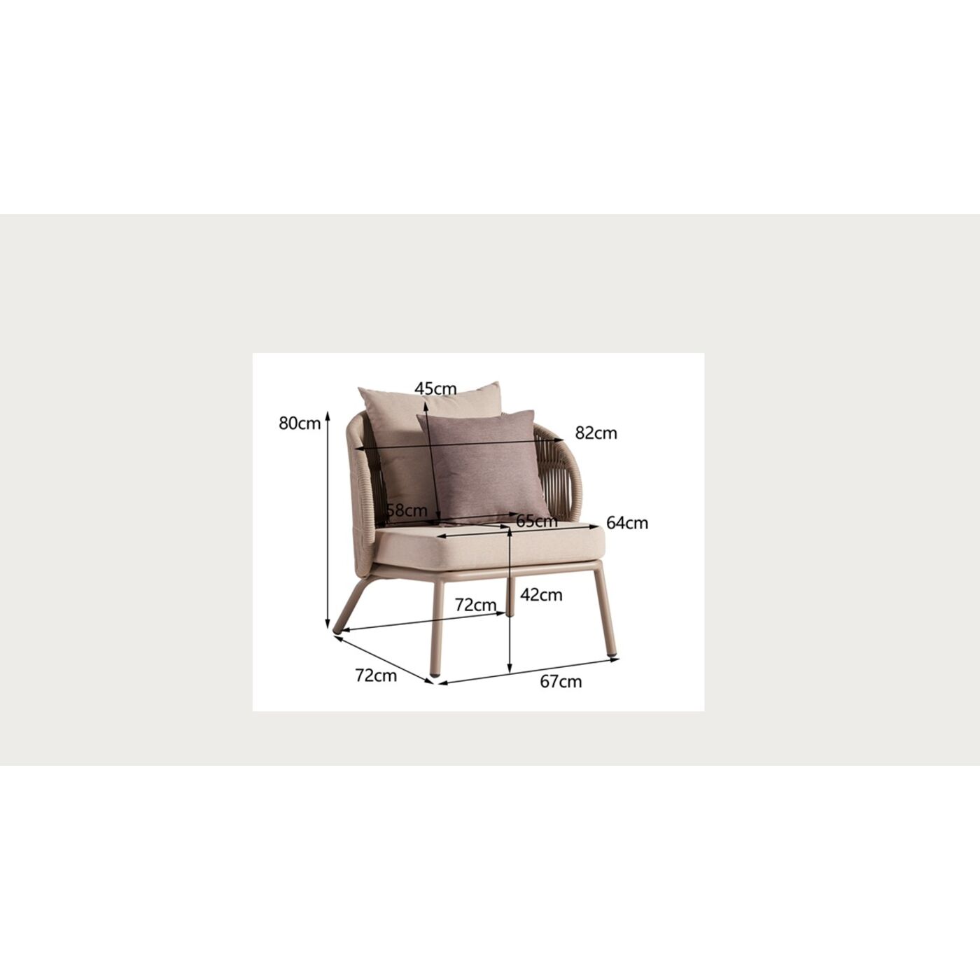 Комплект для улицы Sicily Taupe (4/part)