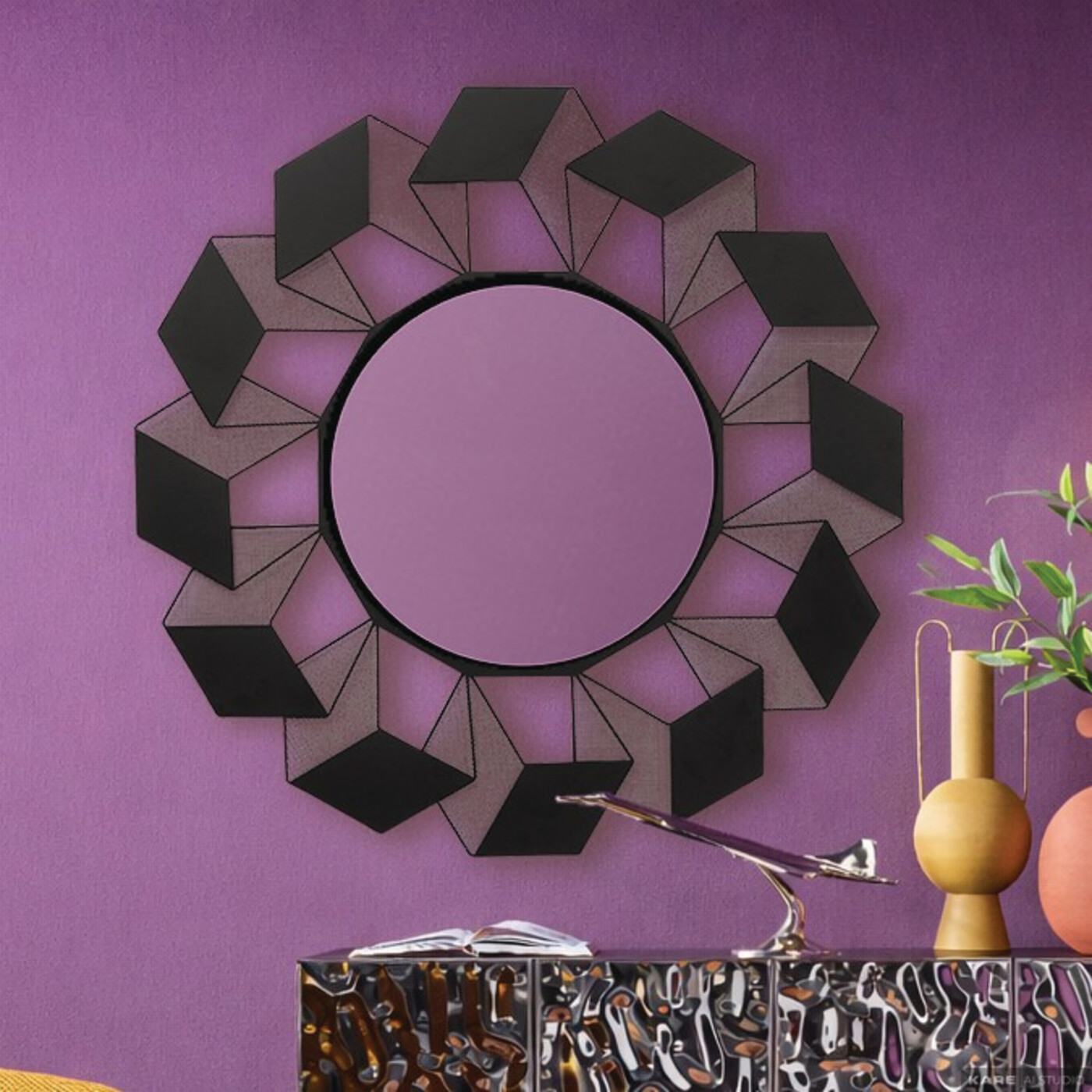 Зеркало Cubes Ø104cm от KARE Design