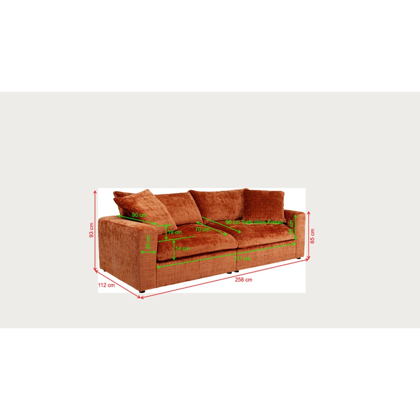 Диван Relax Rust 230cm от KARE Design