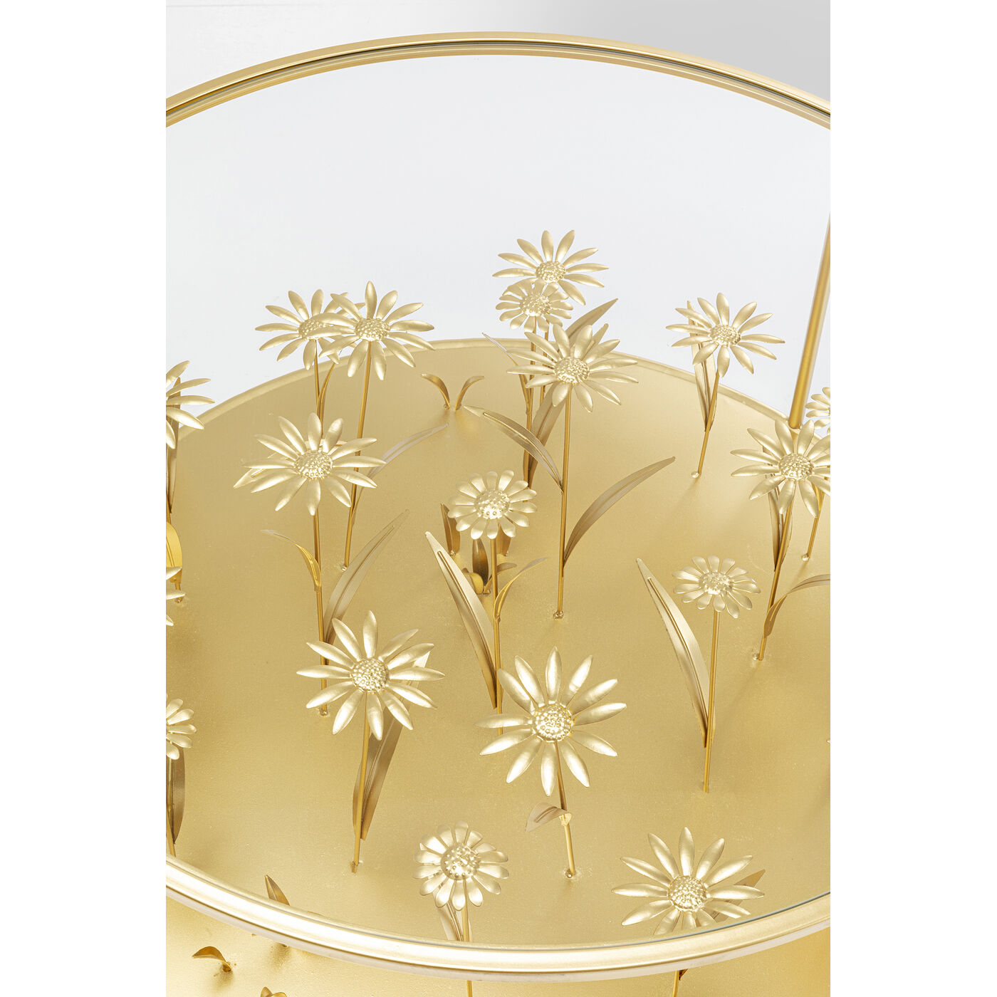 Стол кофейный Flower Meadow Gold Ø80 см от KARE Design