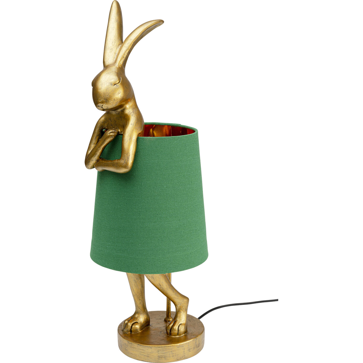 Светильник настольный Animal Rabbit Gold/Green 68 см от KARE Design