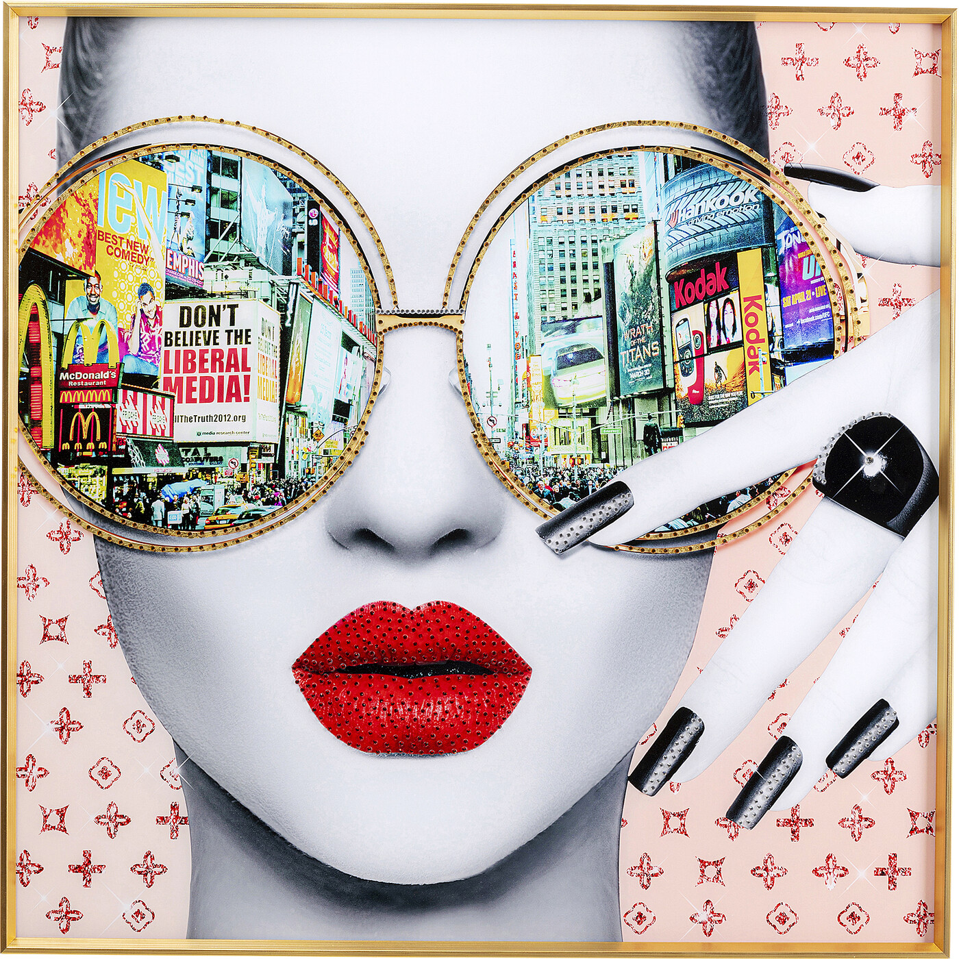Картина в раме Times Square View «Таймс-сквер» 80x80 см от KARE Design