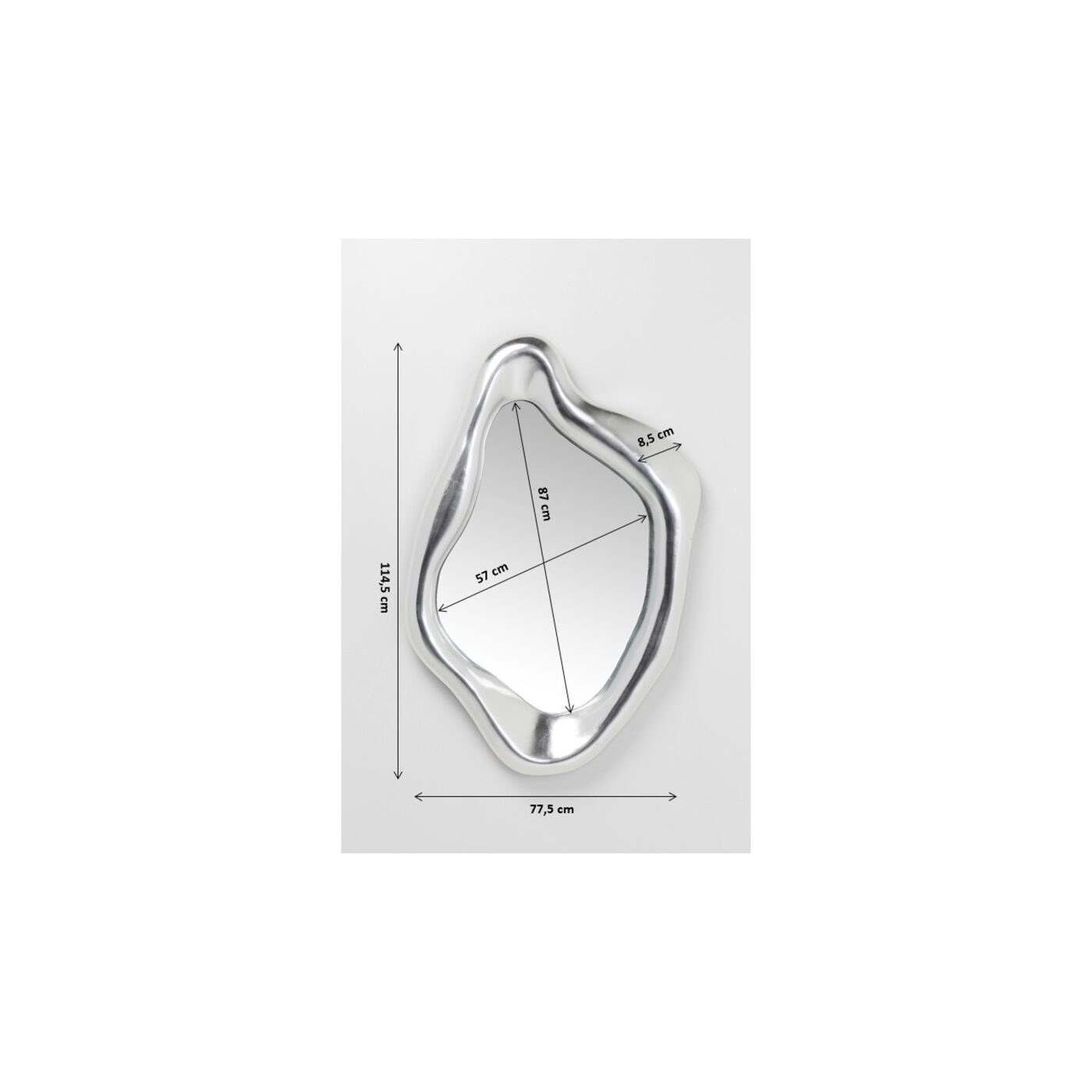 Зеркало Hologram Silver 119x76 см от KARE Design