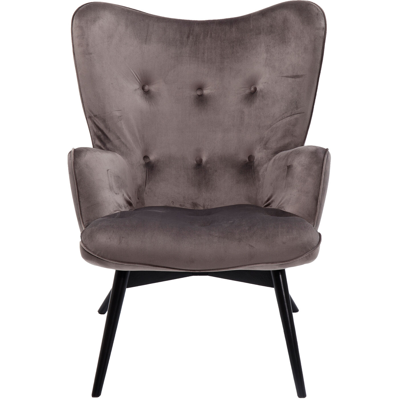 Кресло Black Vicky Velvet Grey от KARE Design