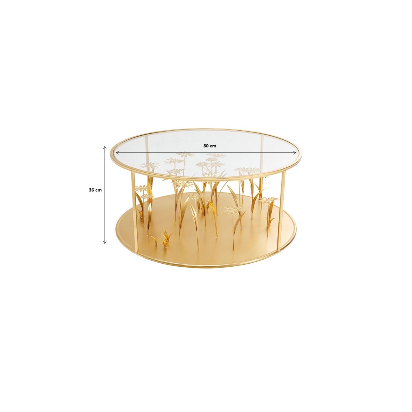 Стол кофейный Flower Meadow Gold Ø80 см от KARE Design
