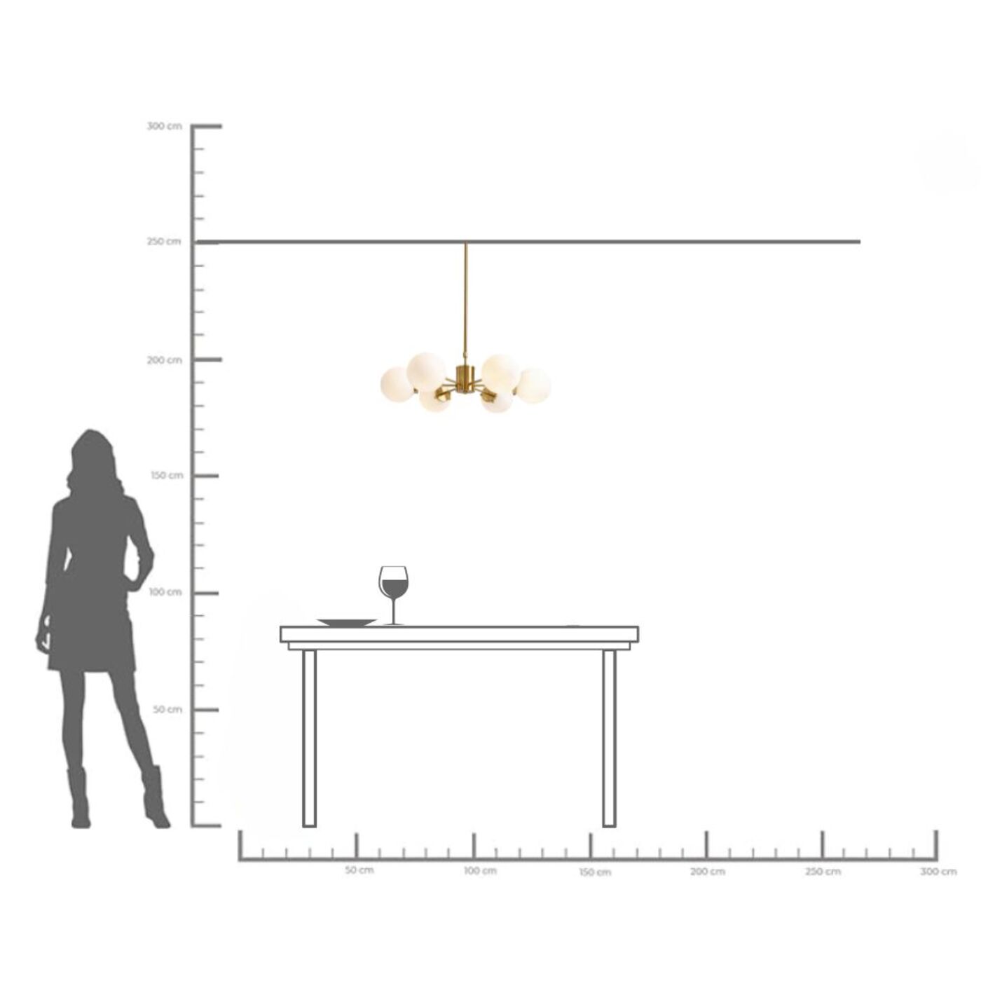 Светильник подвесной Heavenly Gold Ø70 см от KARE Design