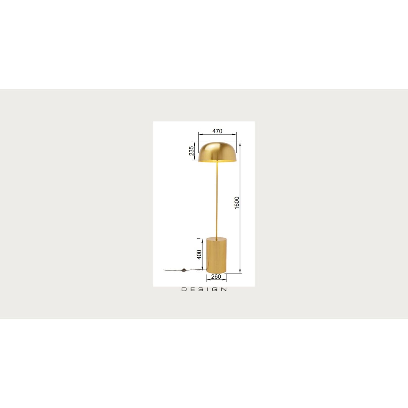 Светильник напольный Loungy Gold 160cm от KARE Design