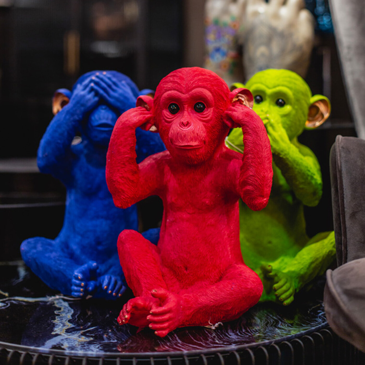 Копилка Monkey Iwazaru «Обезьяна Ивадзару — не говори», Лаймовый от KARE Design