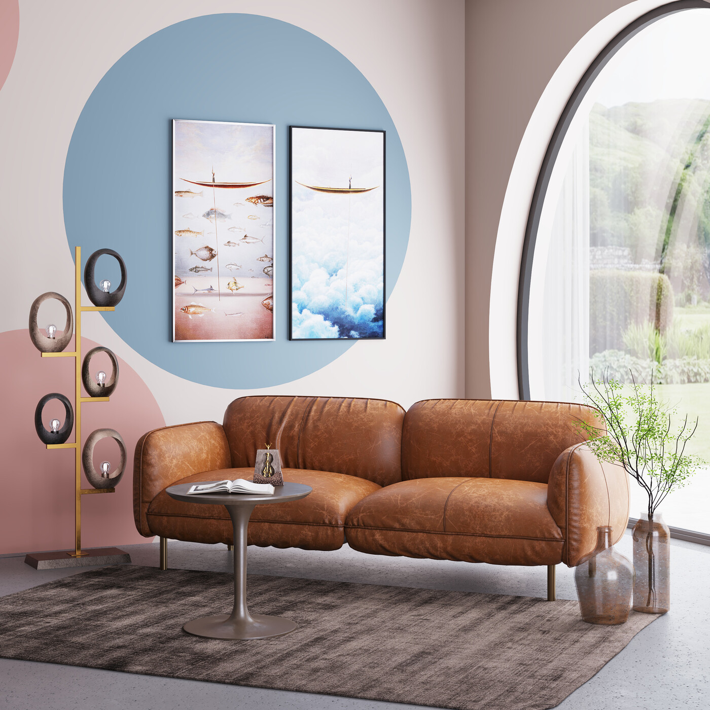 Диван Calgary Light Brown 226 см от KARE Design