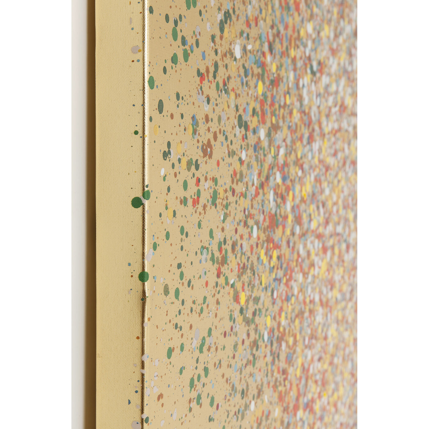 Картина Flower Boat Gold Red «Лодка с цветами» 100x80 см, Красный