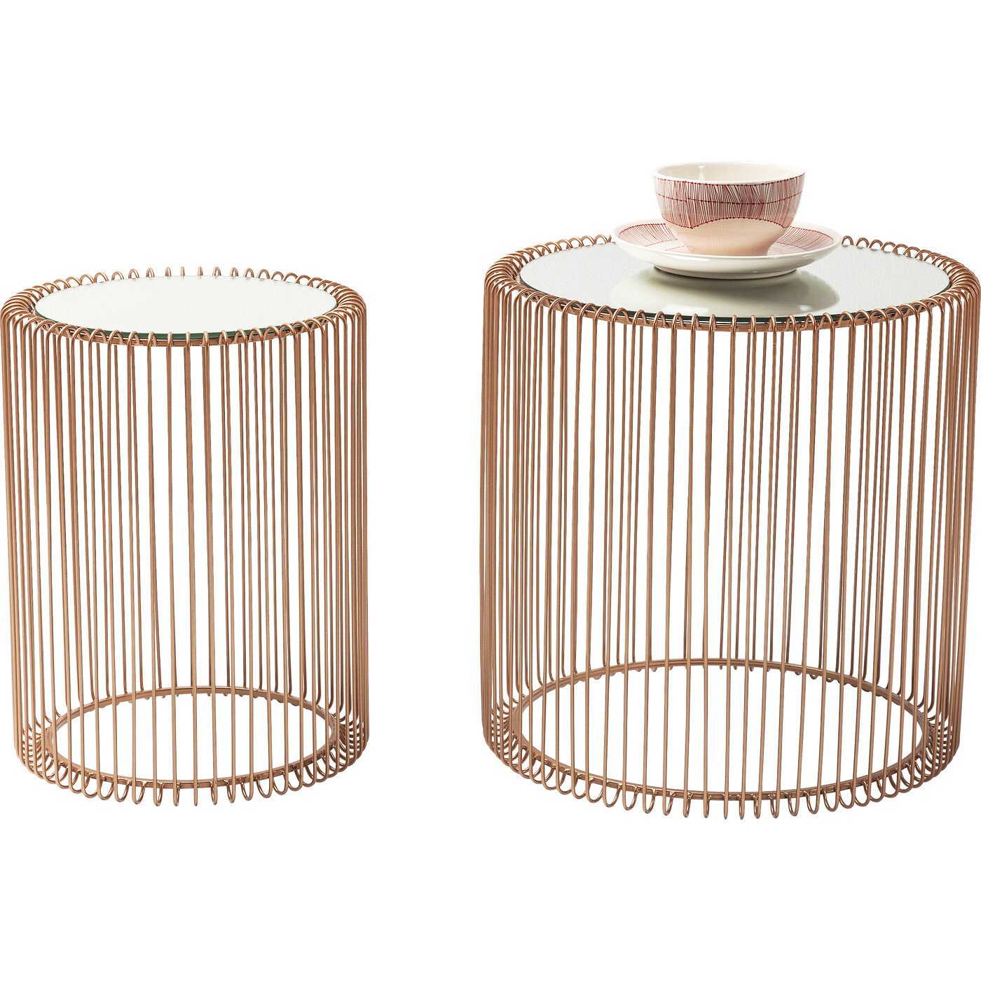 Стол приставной Wire Copper Ø44 см (2 шт) от KARE Design