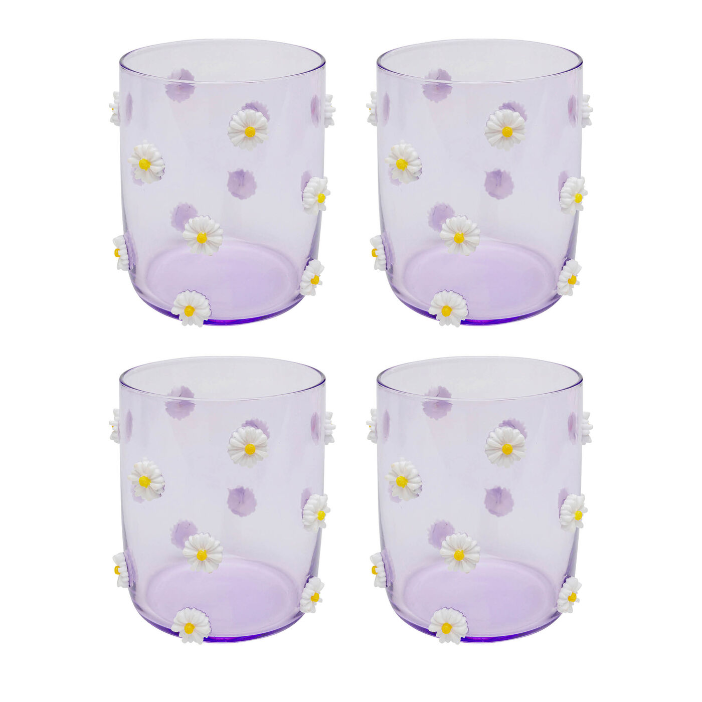 Стакан Party Flowers «Праздничные цветы» 9 см (набор из 4 шт.) от KARE Design