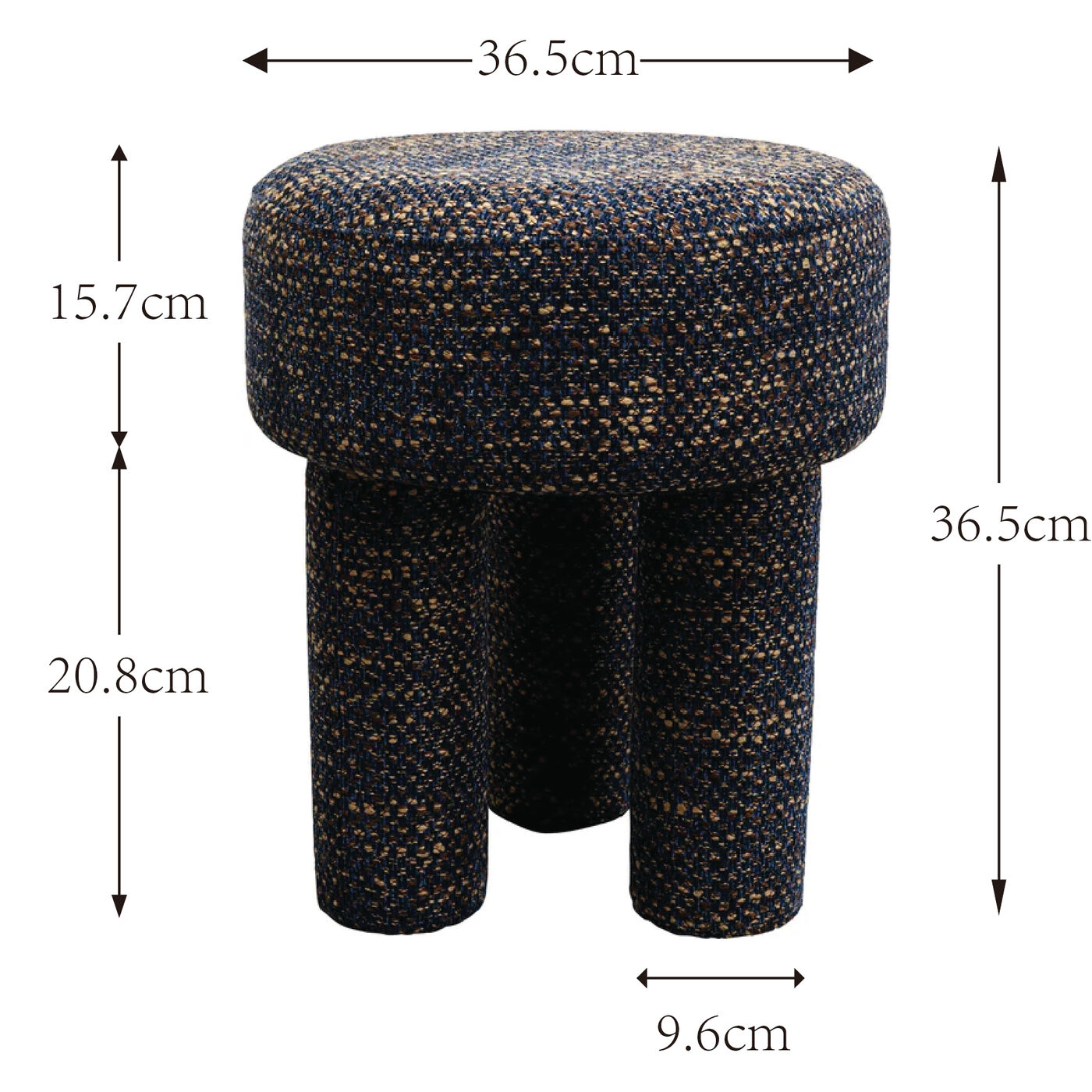 Пуф Tripod Blue Ø36 см от KARE Design