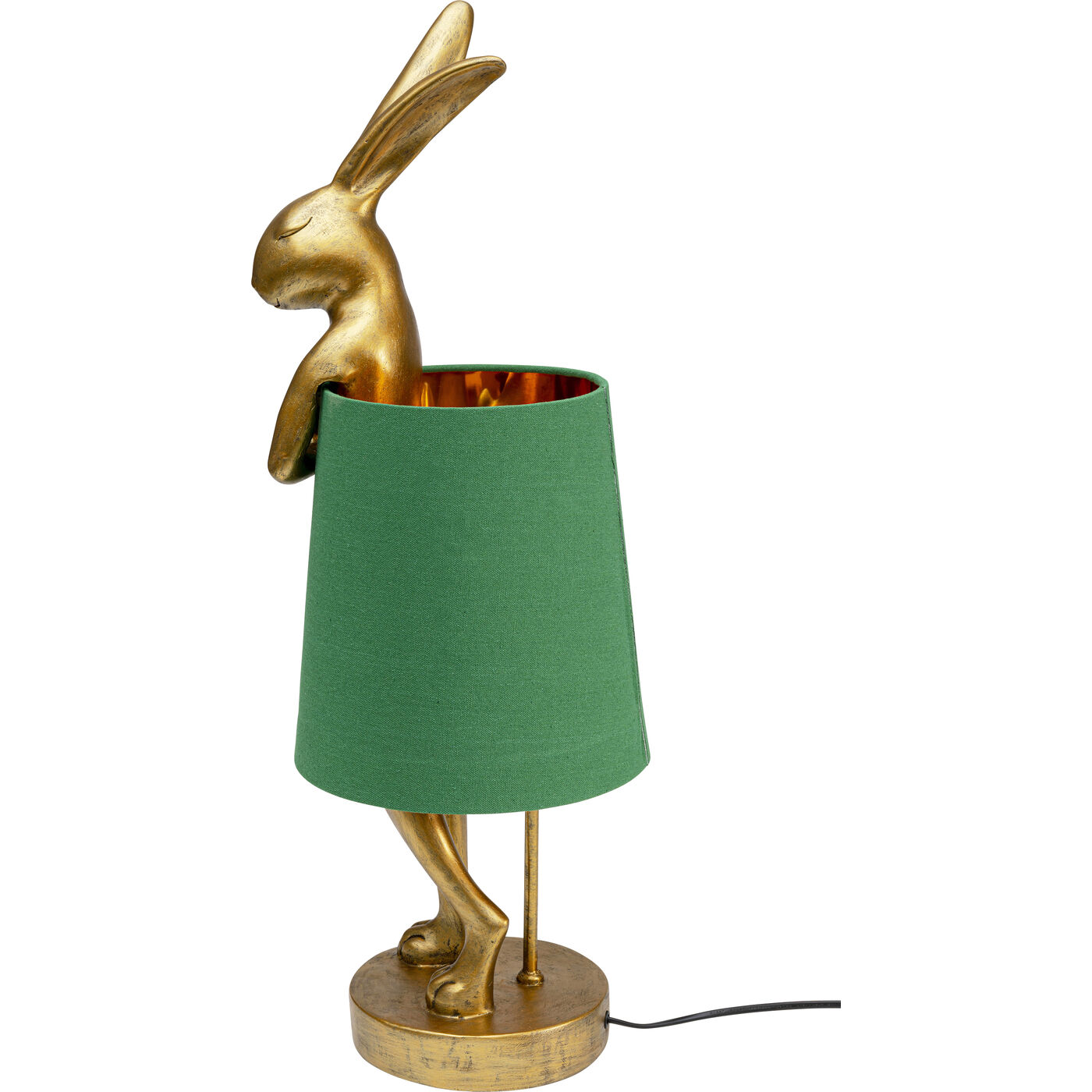 Светильник настольный Animal Rabbit Gold/Green 68 см от KARE Design