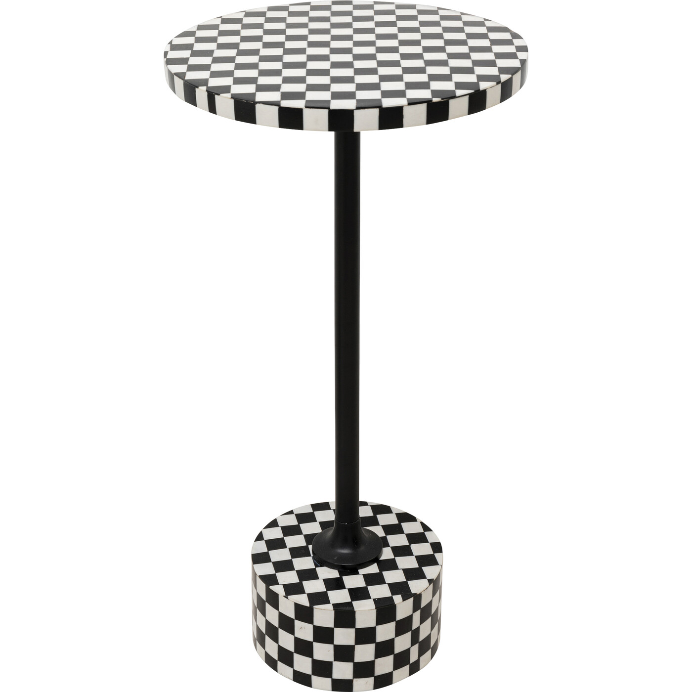 Стол приставной Domero Chess Black White Ø25 см от KARE Design