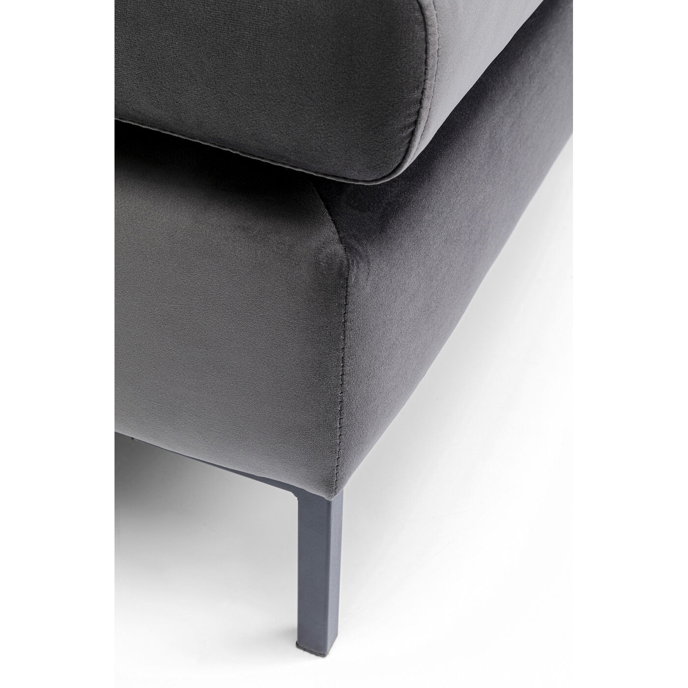 Пуф Gianni Velvet Grey Black от KARE Design