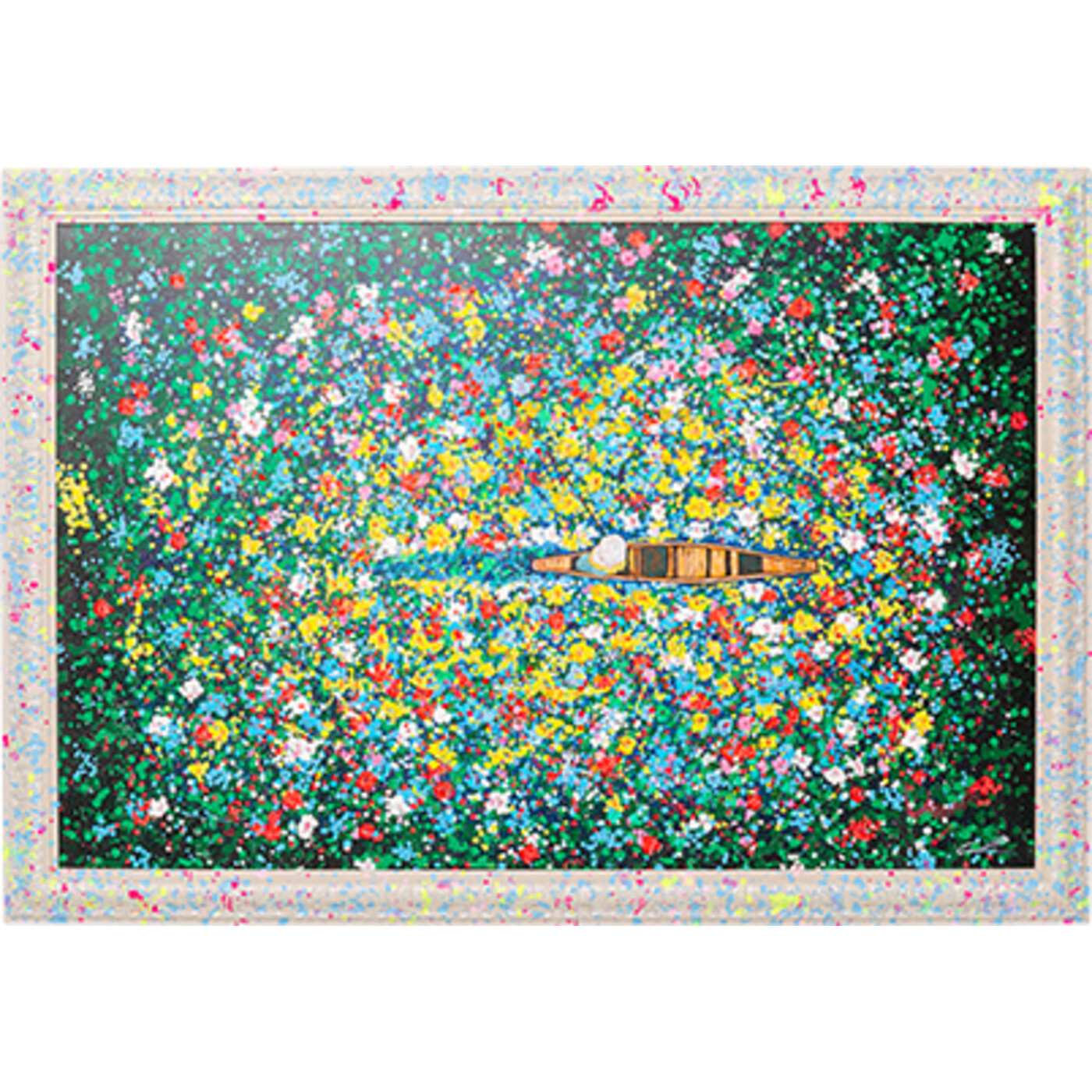 Картина в раме Floating Flower Market 150x100cm от KARE Design