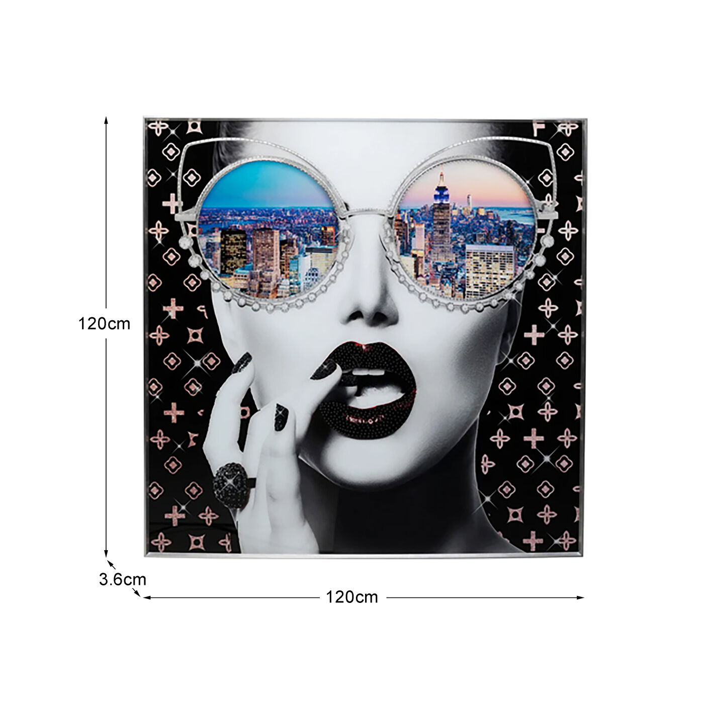 Картина в раме NY View 120x120 см от KARE Design