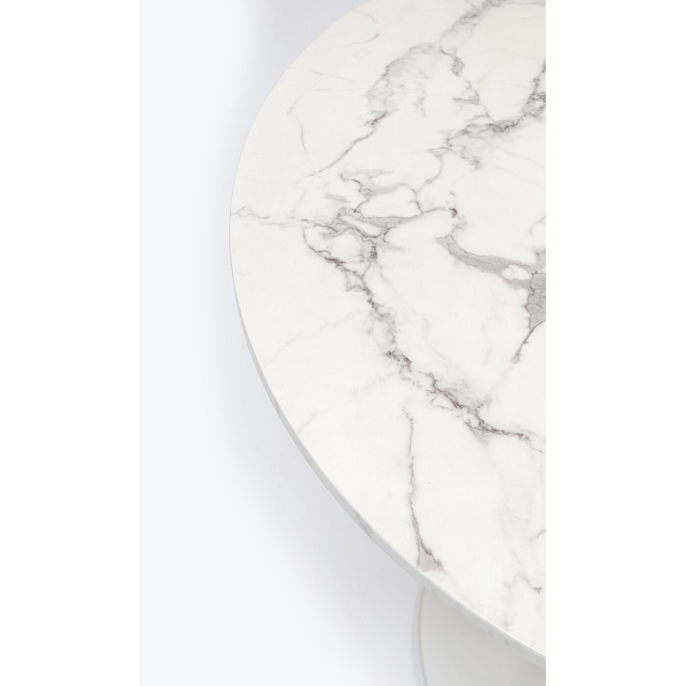 Стол Schickeria Marbleprint White Ø80 см от KARE Design