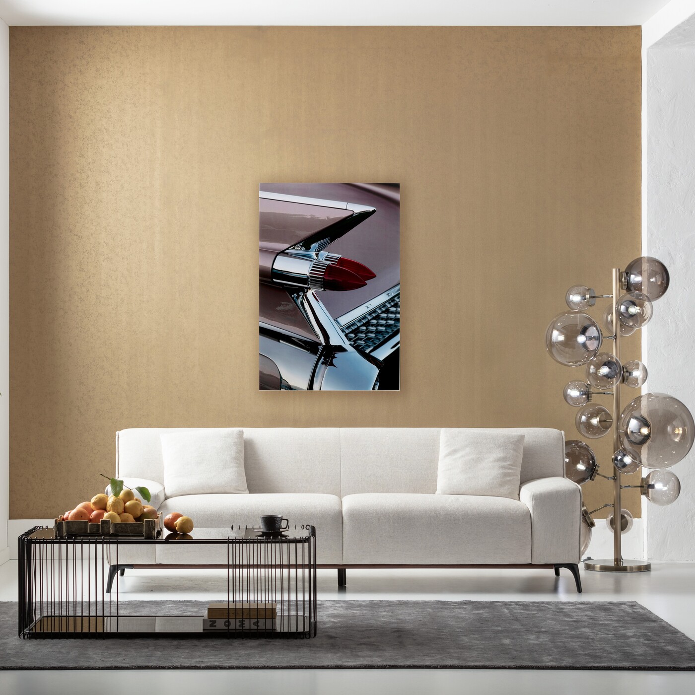 Картина стеклянная Automotive Classic «Ретро-автомобиль» 120x80 см от KARE Design