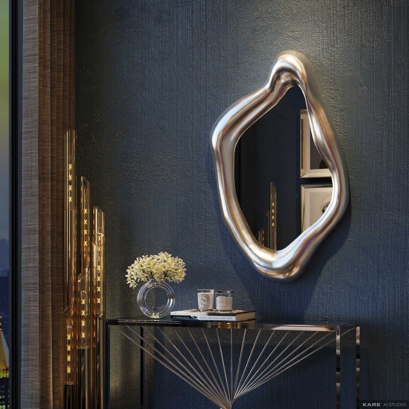 Зеркало Hologram Silver 119x76 см от KARE Design