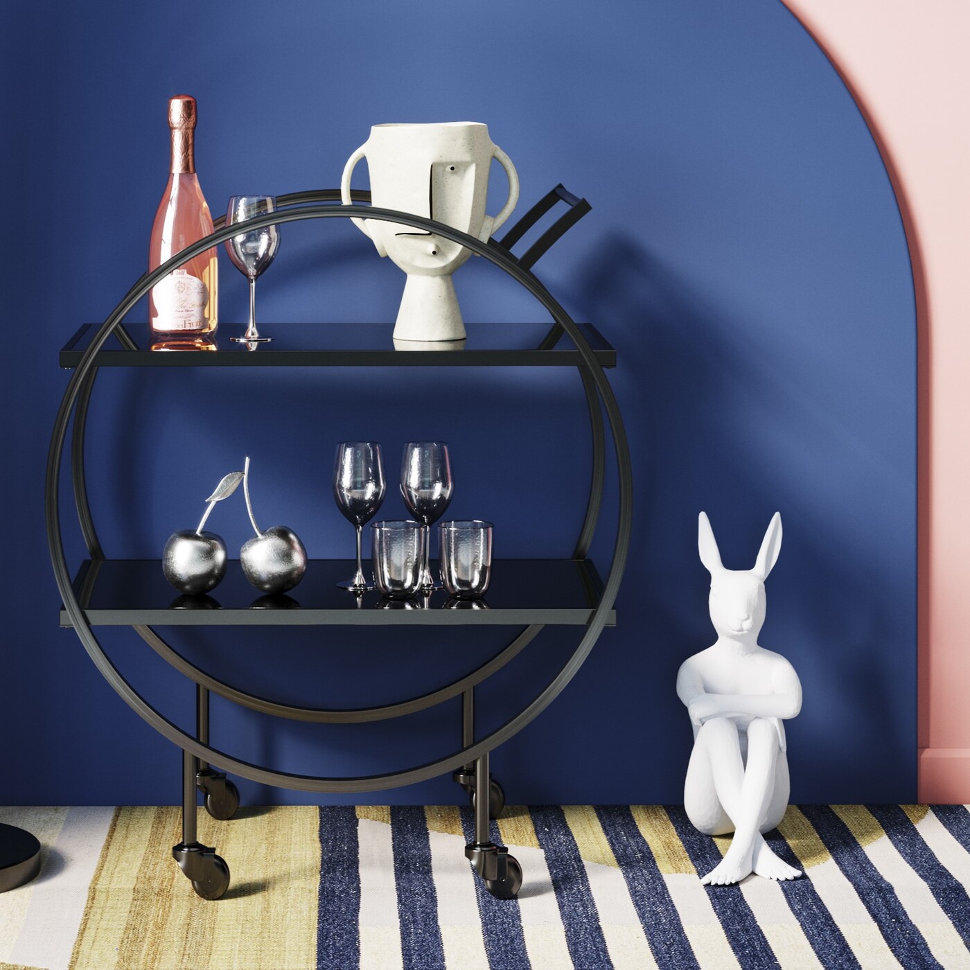 Фигура декоративная Gangster Rabbit «Кролик-гангстер», Белый от KARE Design