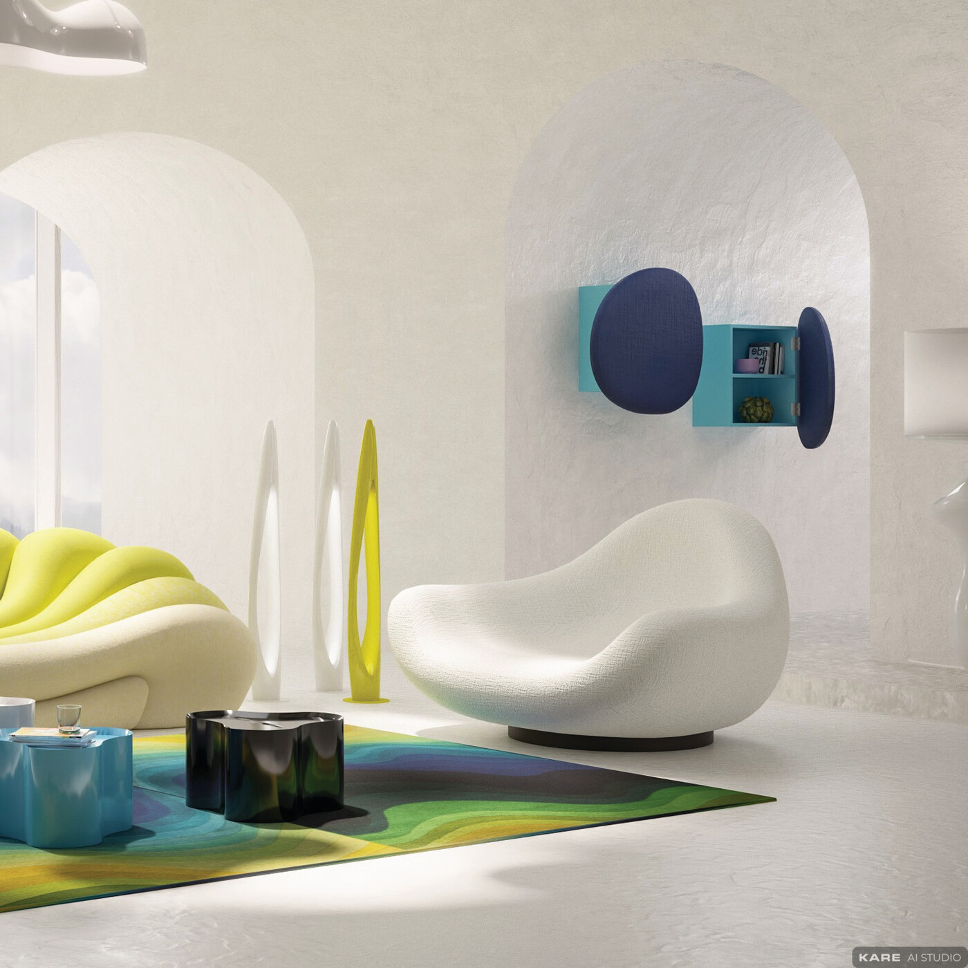 Кресло KARE x Karim Rashid Nebula White 177 см от KARE Design