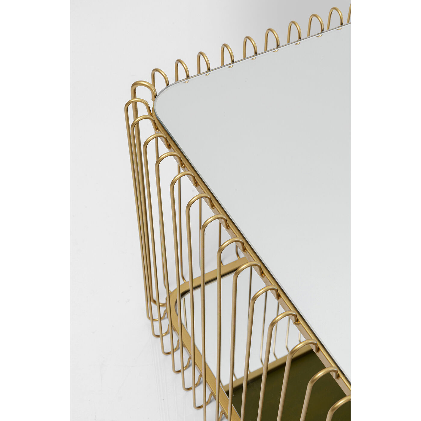 Стол кофейный Wire Double Brass 120x60 см от KARE Design