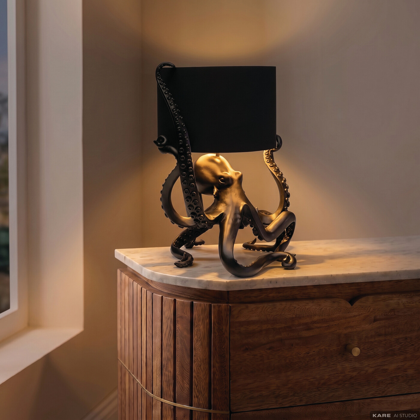 Светильник настольный Octopus Black 47 см от KARE Design