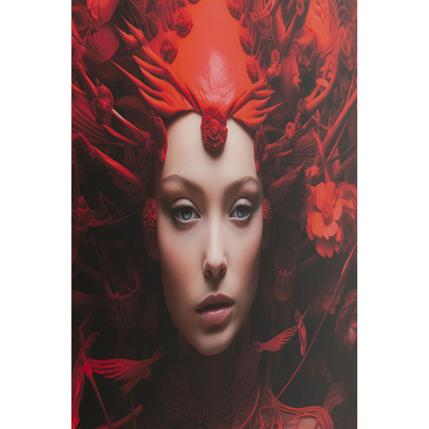 Картина стеклянная Red All Over «Красная абстракция» 50x40 см от KARE Design
