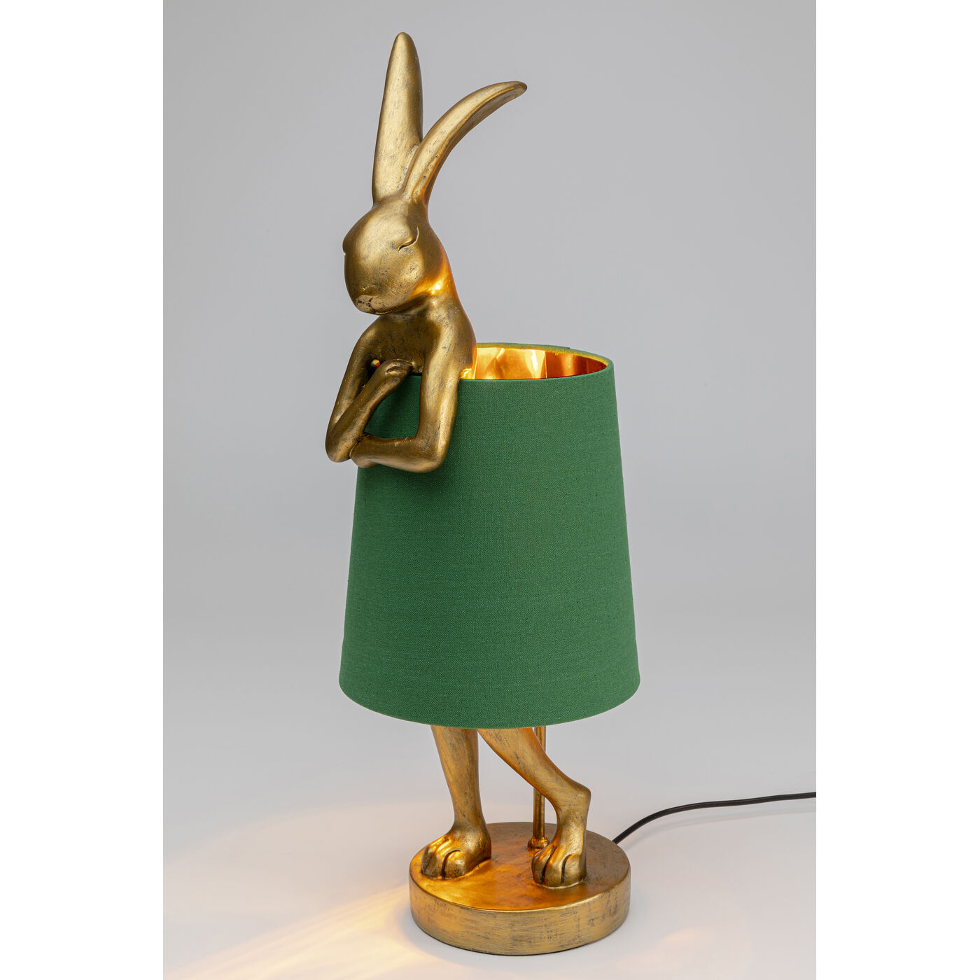 Светильник настольный Animal Rabbit Gold/Green 68 см от KARE Design