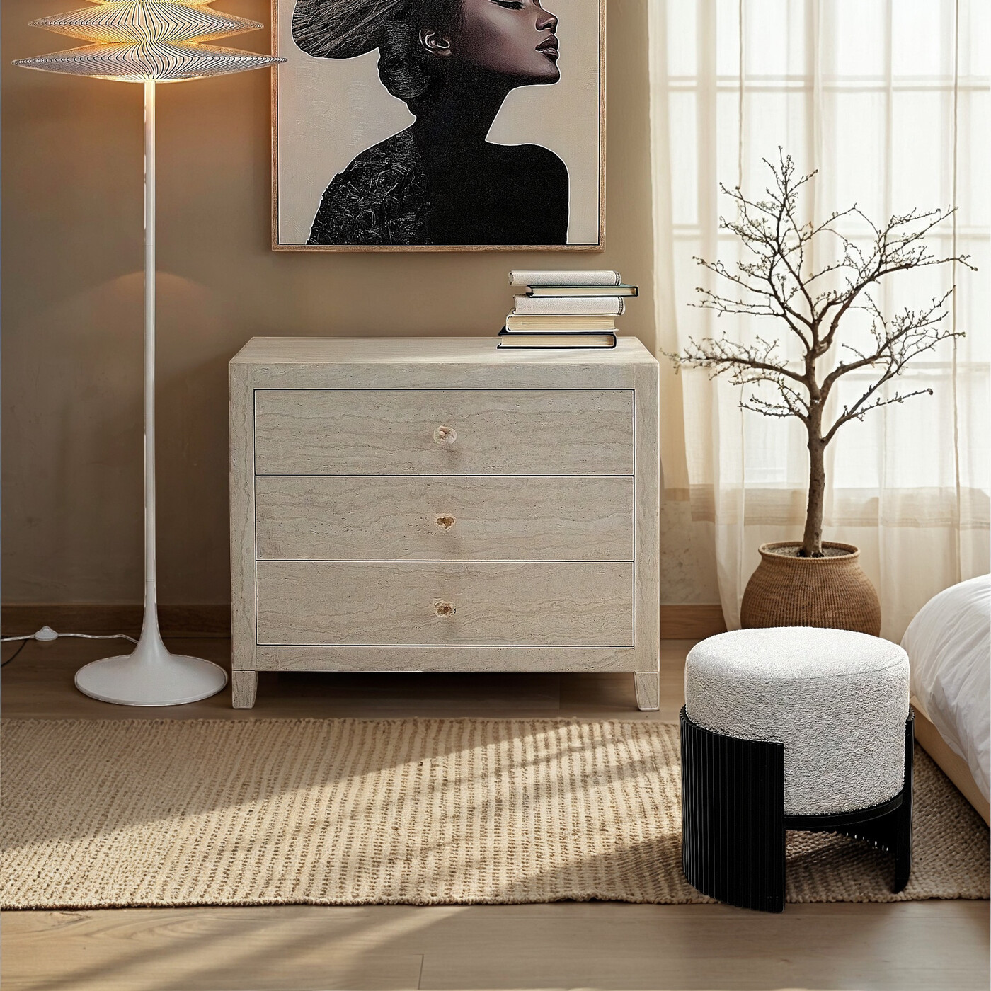 Пуф Samu Black Ø43cm от KARE Design
