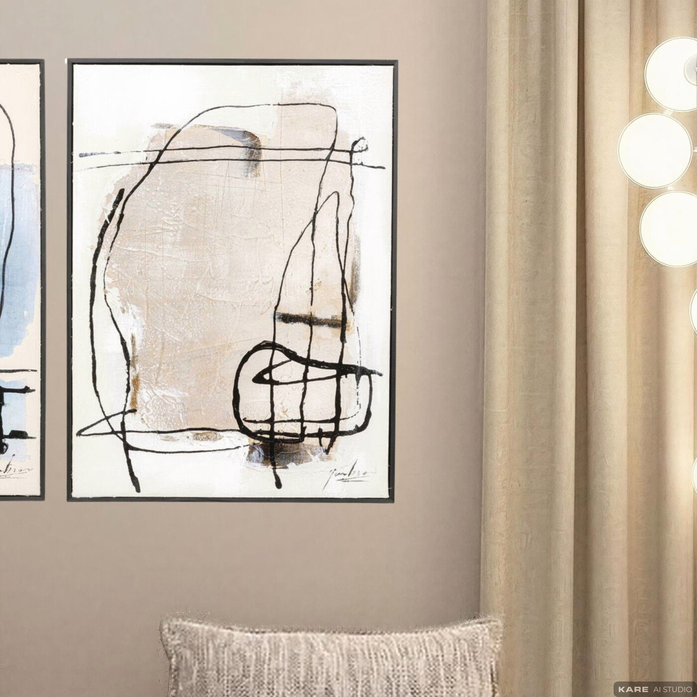 Картина в раме Dust Grey 55x75cm от KARE Design