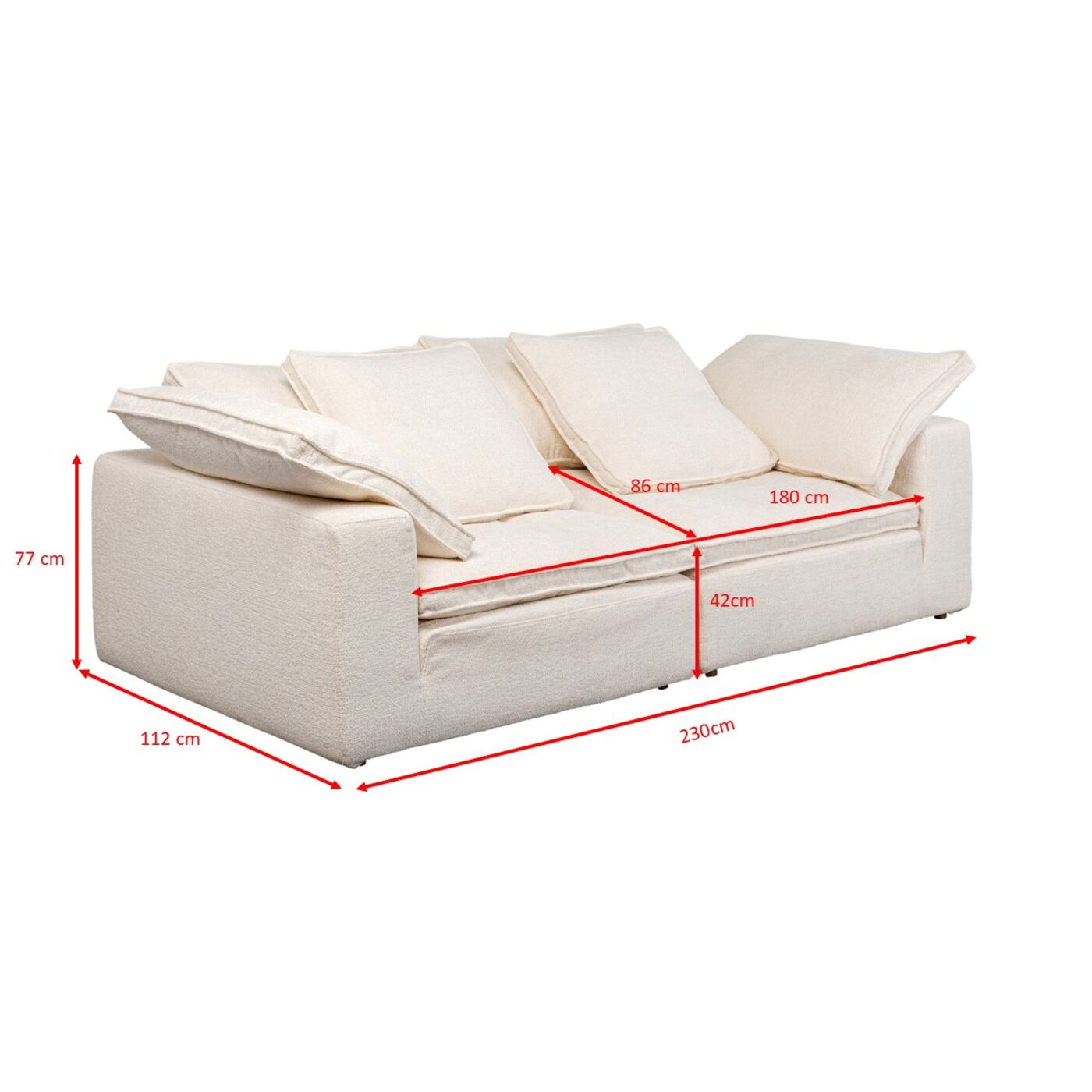 Диван трехместный Roselotte 230 см от KARE Design