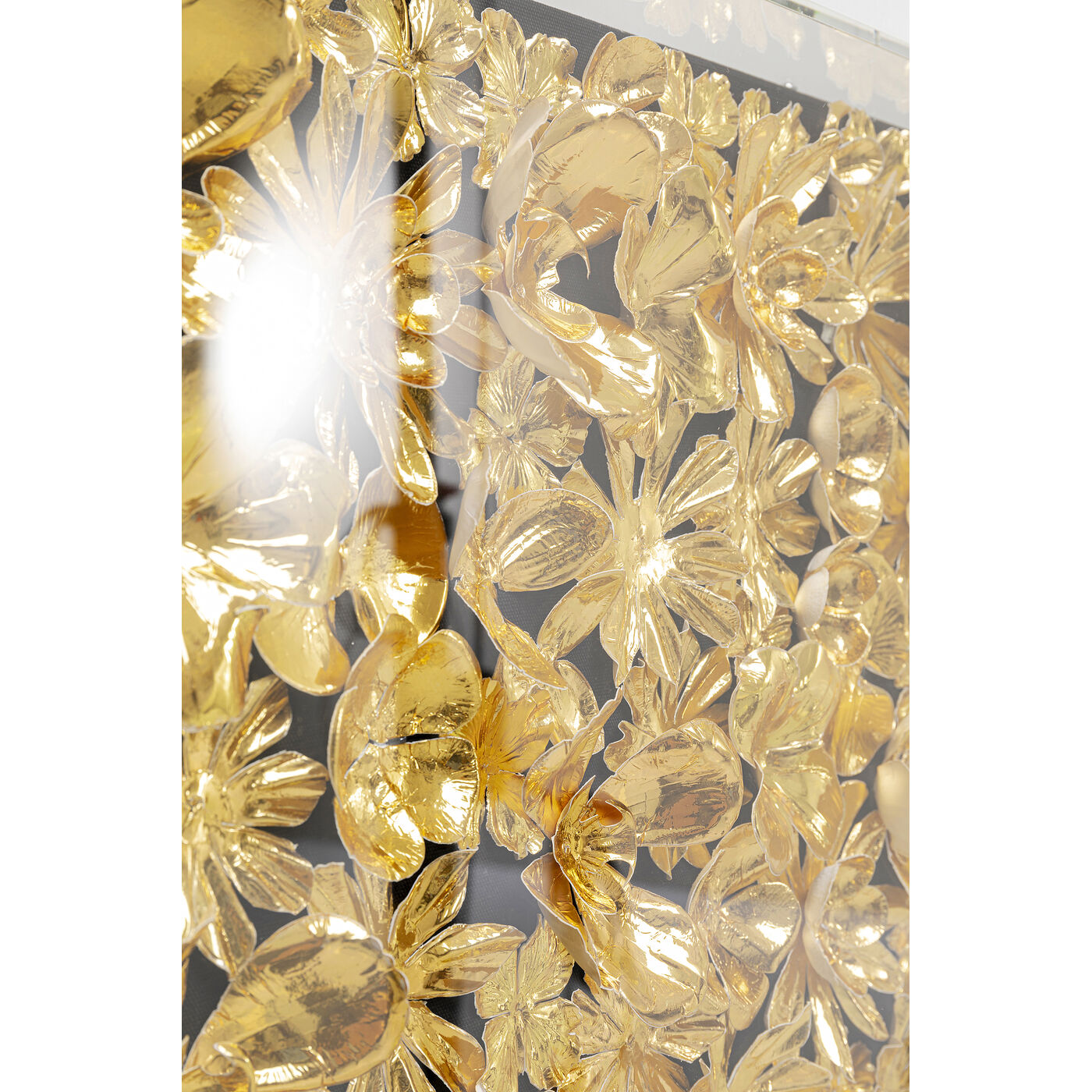 Панно настенное Gold Flower «Золотые цветы» 80x80 см от KARE Design