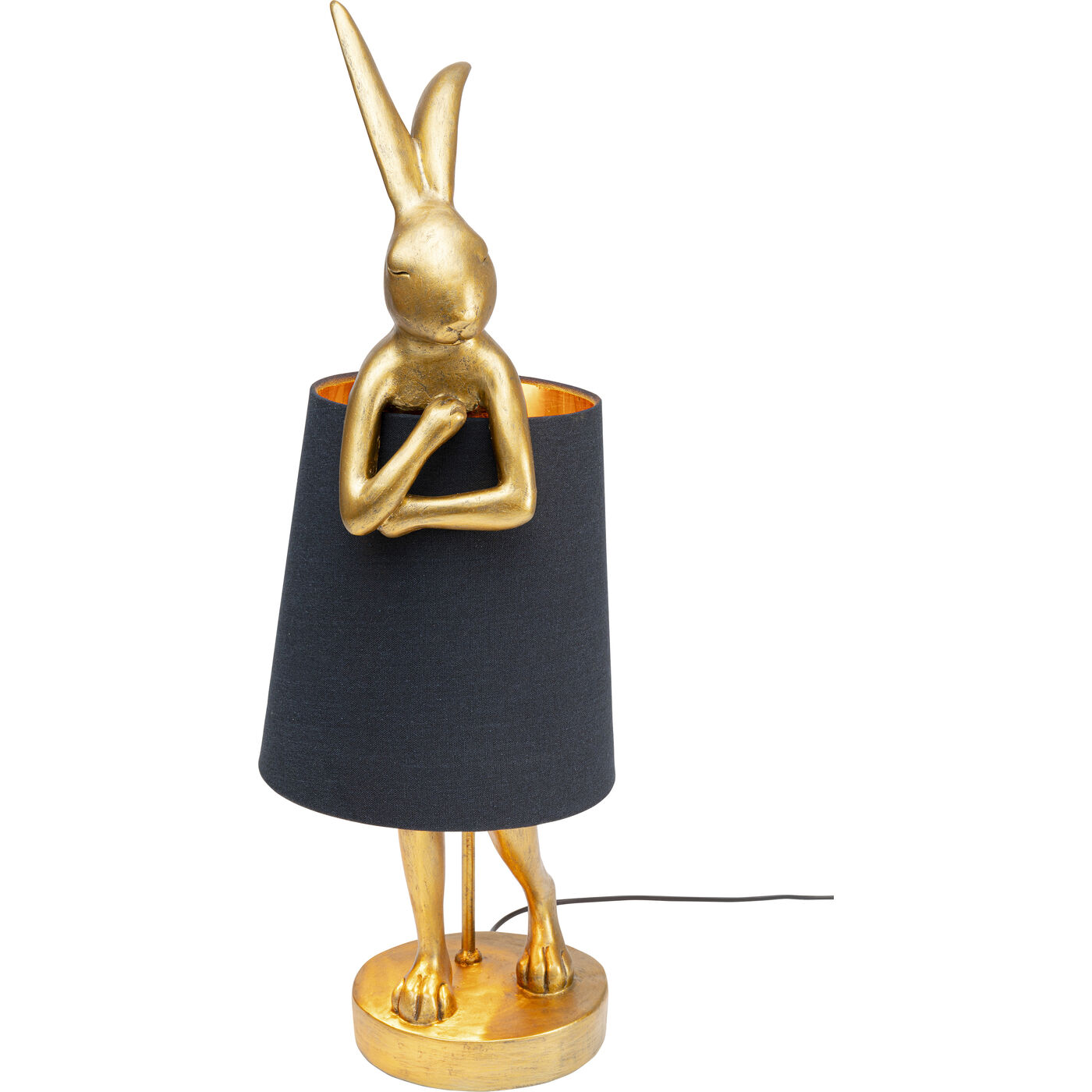 Светильник настольный Animal Rabbit Gold/Black 68 см от KARE Design