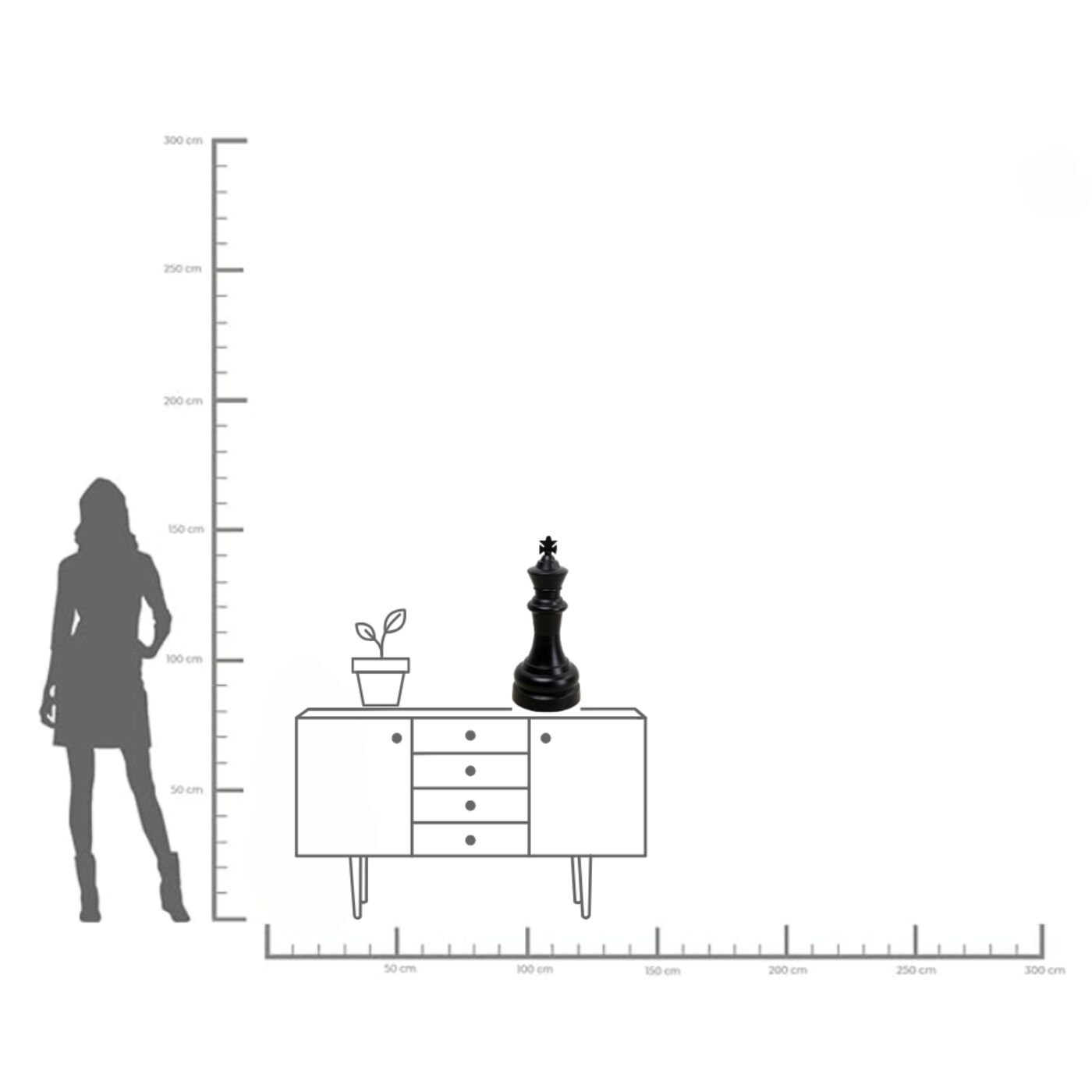 Объект декоративный Chess King «Шахматный король» 68 см от KARE Design