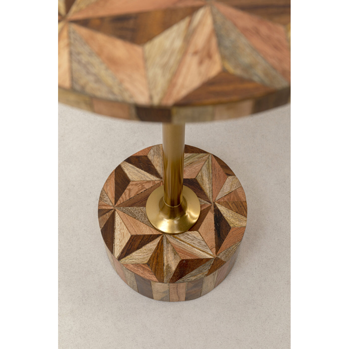 Стол приставной Domero Geo Brass Ø25 см от KARE Design