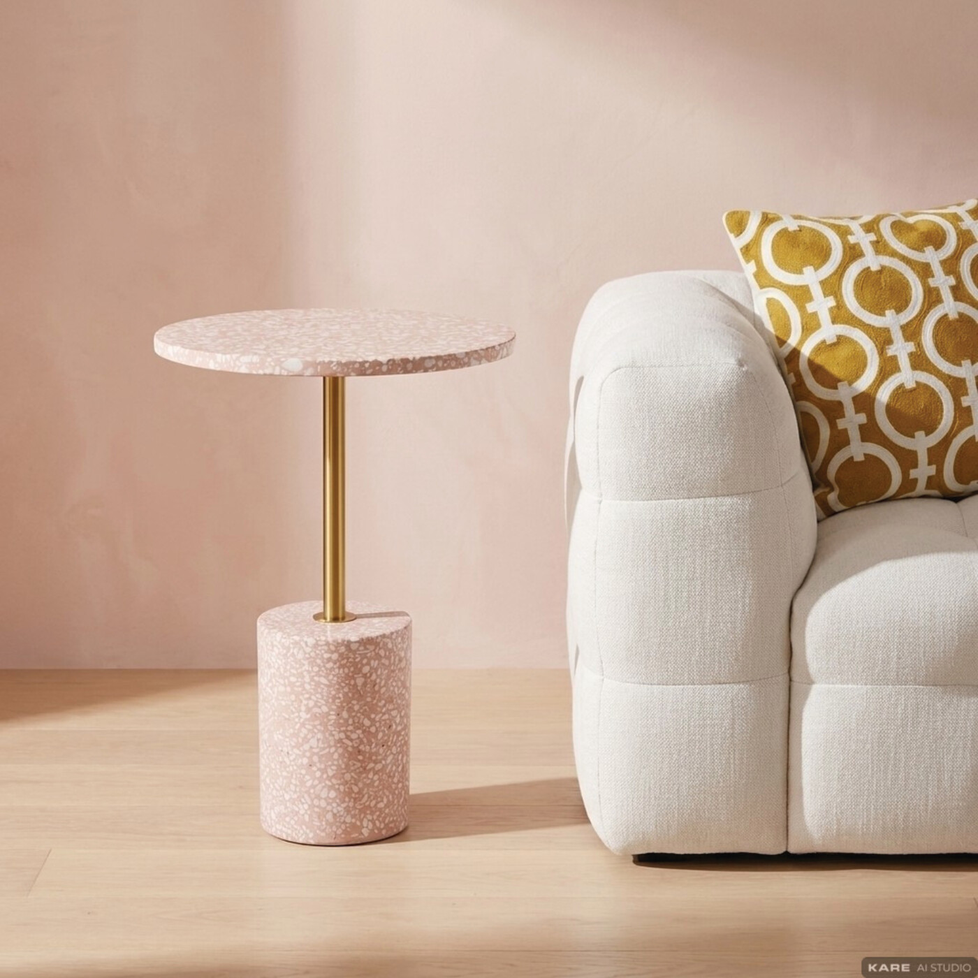 Приставной стол Amore Pink Ø40cm от KARE Design