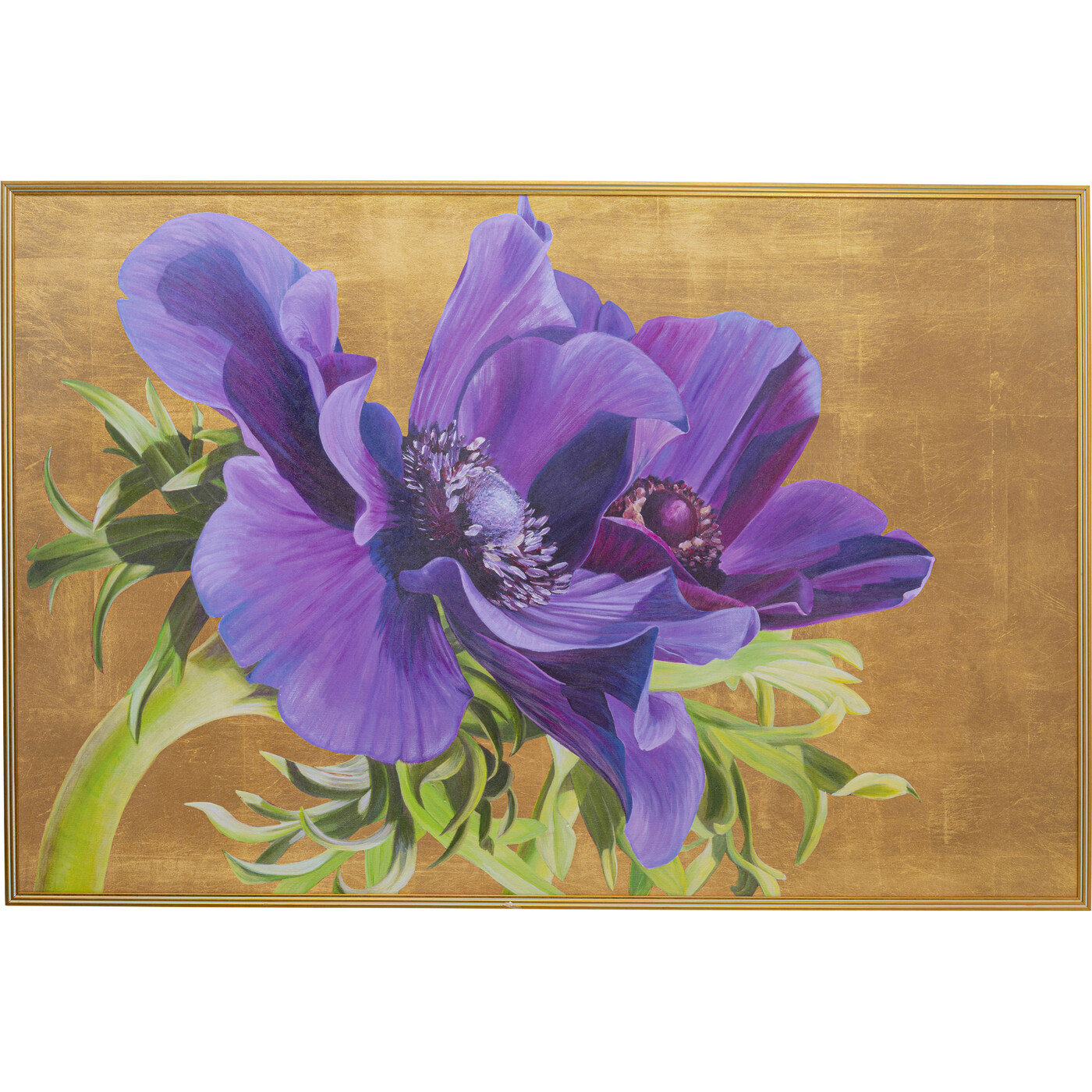 Картина в раме Violet «Ирисы» 150x100 см, Фиолетовый от KARE Design