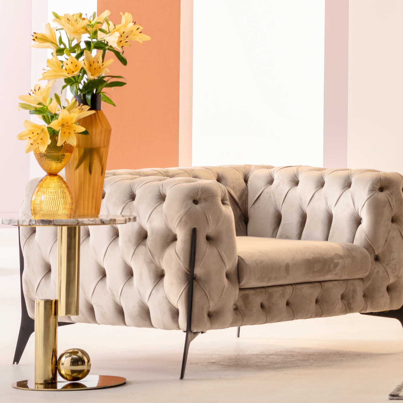 Ваза Barfly «Завсегдатай бара» 43 см, Янтарный матовый от KARE Design