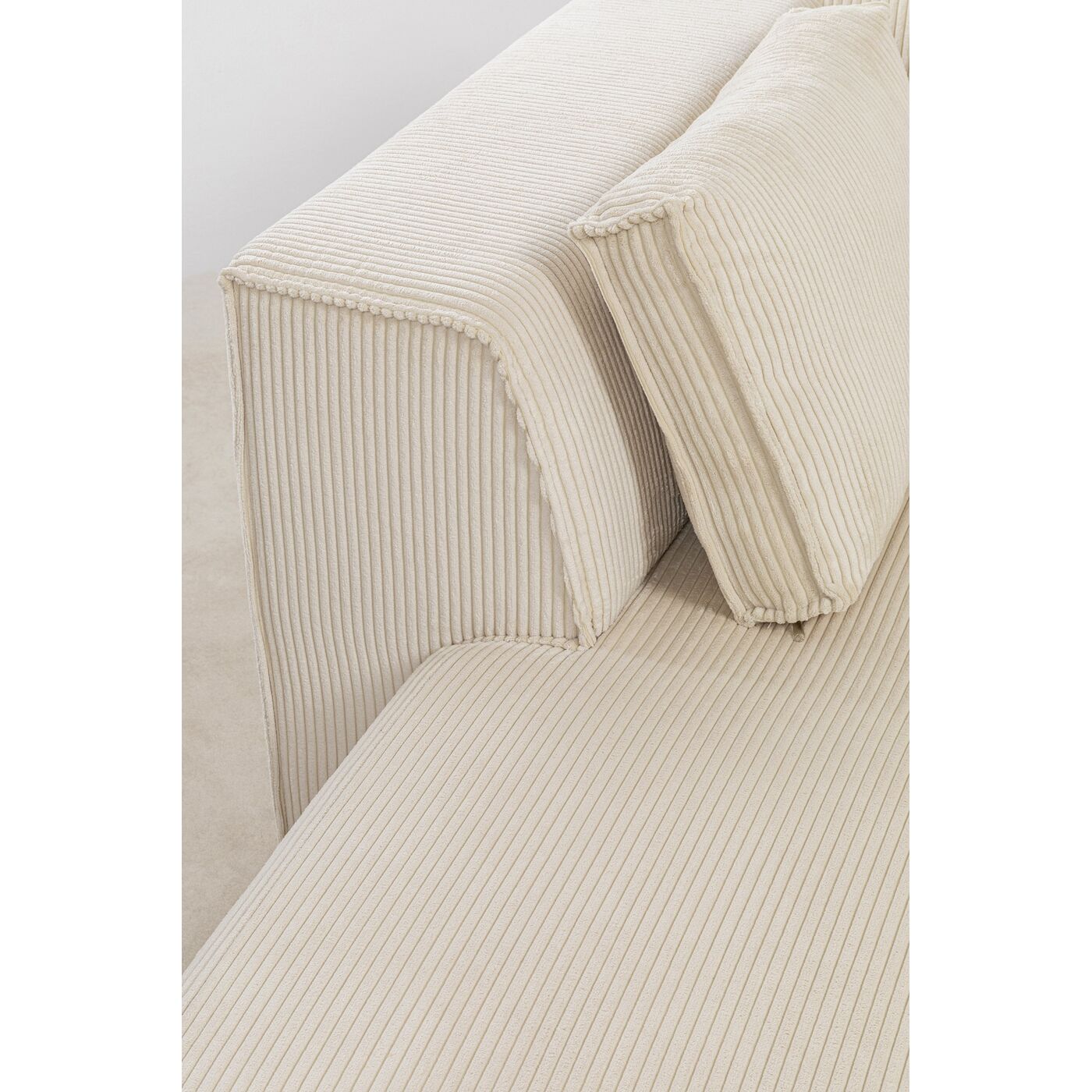 Диван левосторонний угловой Infinity Ottomane Cord Creme Left от KARE Design