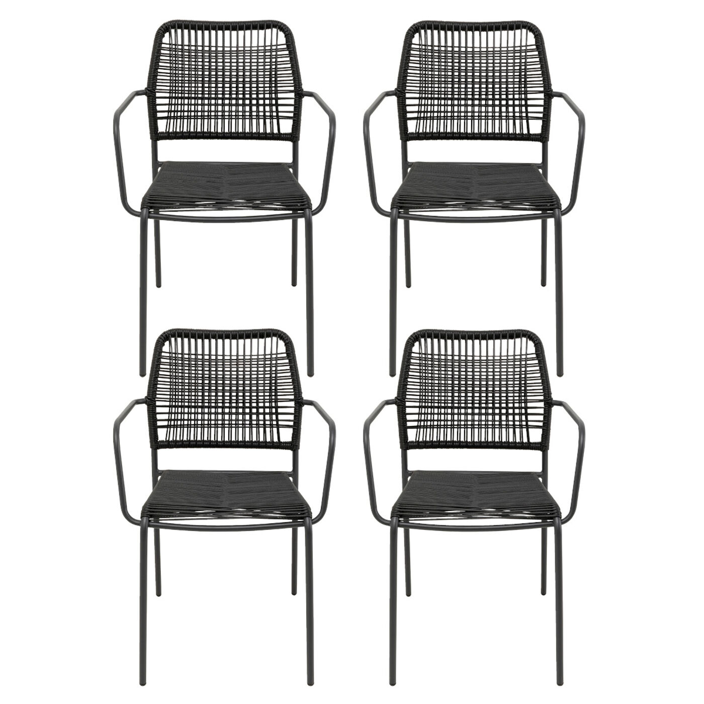 Стулья уличные Madagascar Black 4/Set от KARE Design