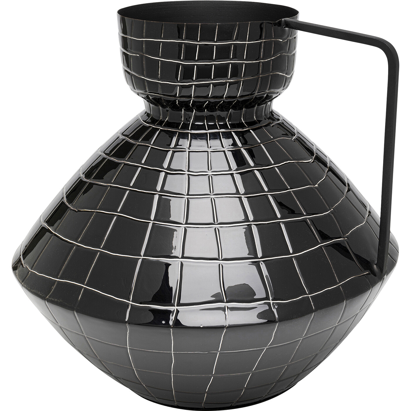 Ваза Black Mesh Handle «Чёрная сетка с ручкой» 29 см от KARE Design