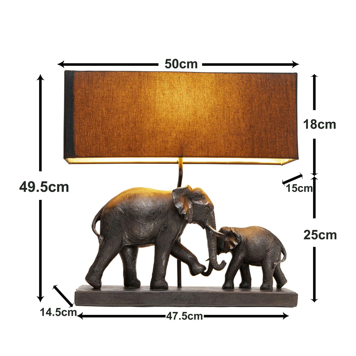 Светильник настольный "Семья слонов" Elephant Family 50 см от KARE Design