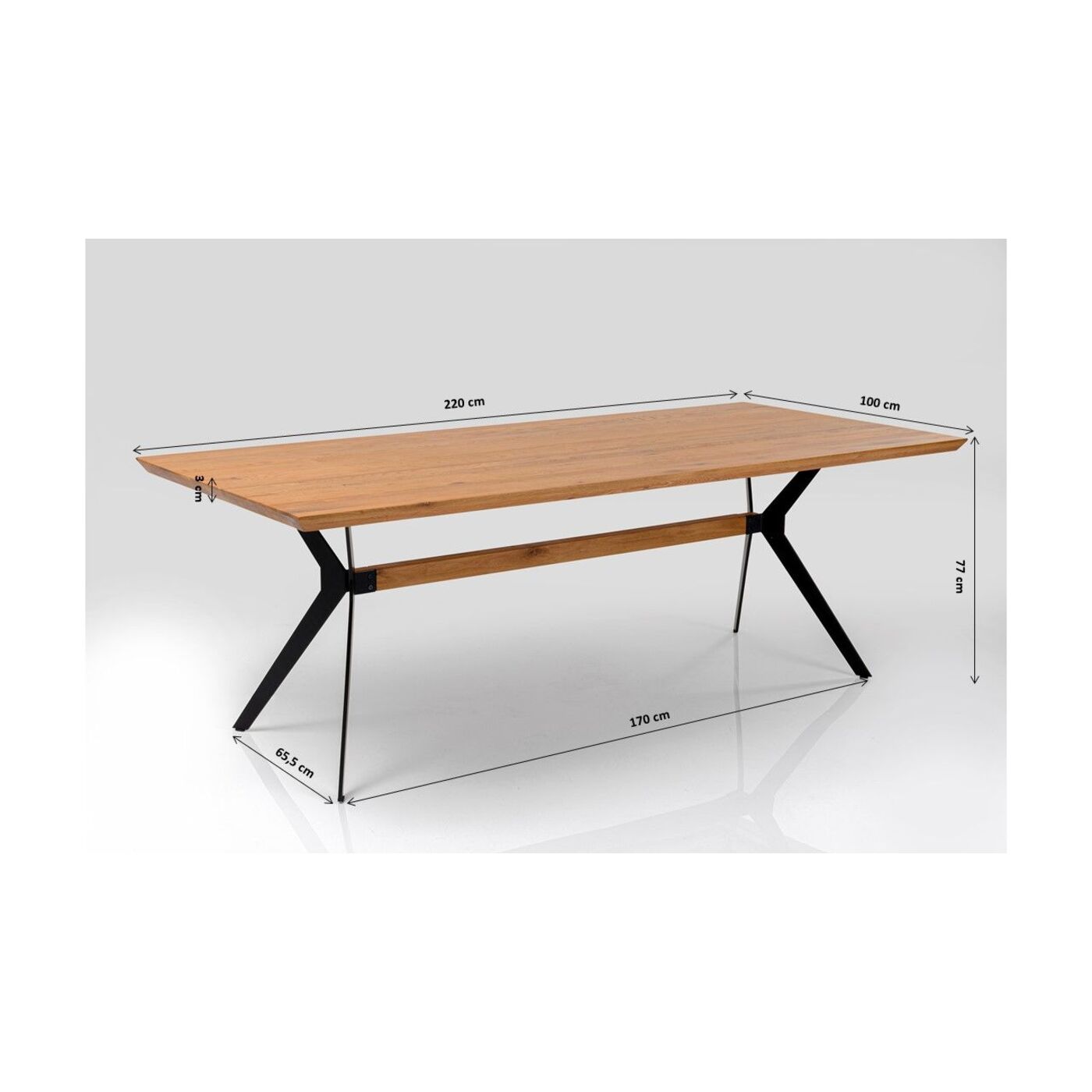 Стол Downtown Walnut 220x100 см от KARE Design