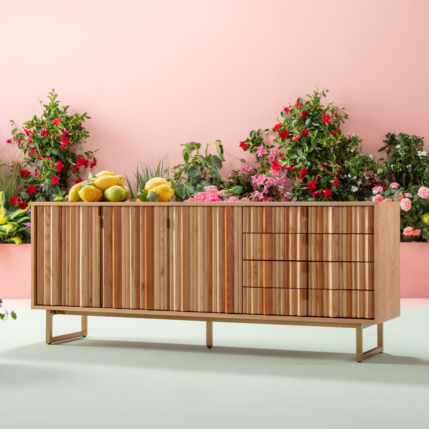 Комод широкий Oriols Nature 186x74 см от KARE Design