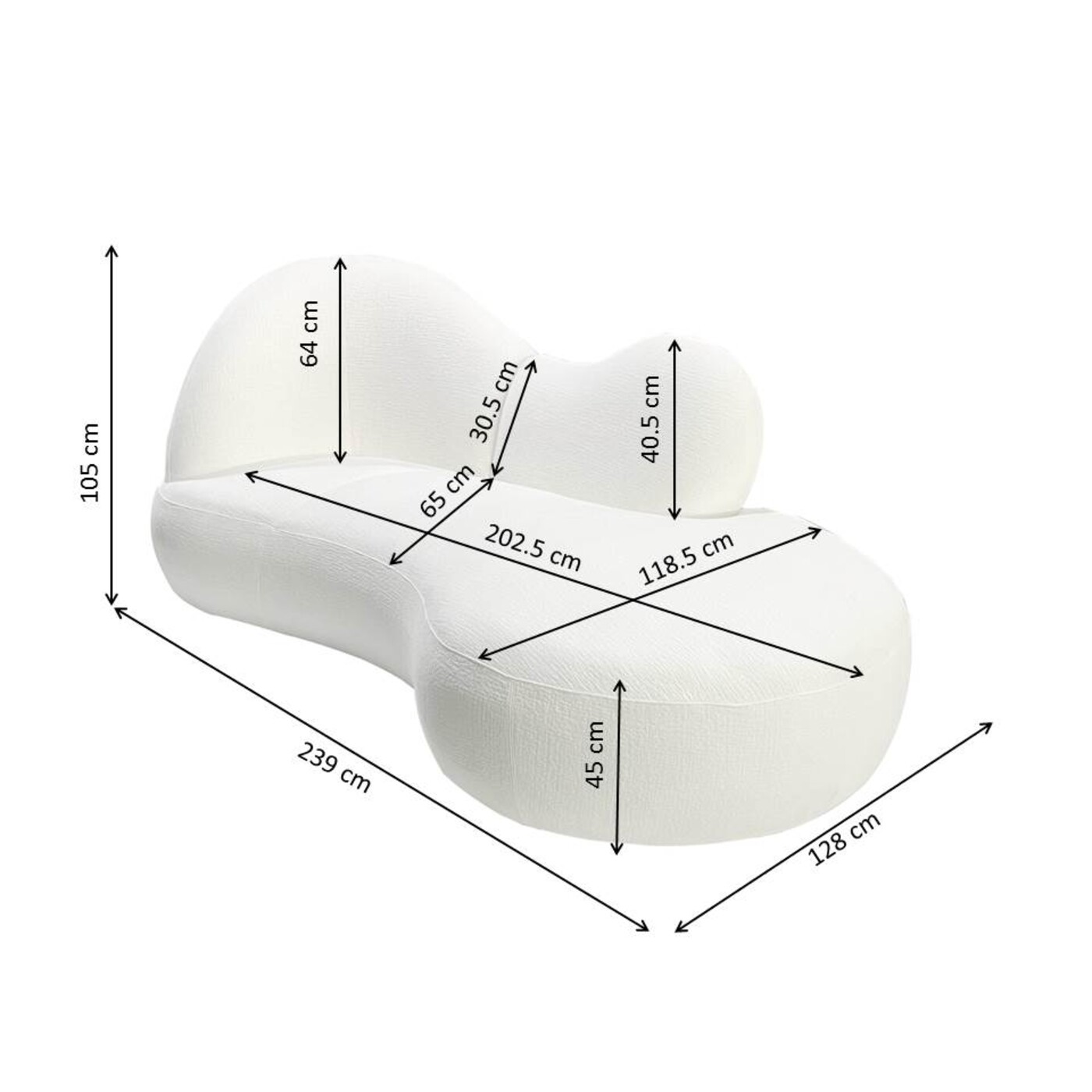 Диван KARE x Karim Rashid Cloud Nest White 245 см от KARE Design
