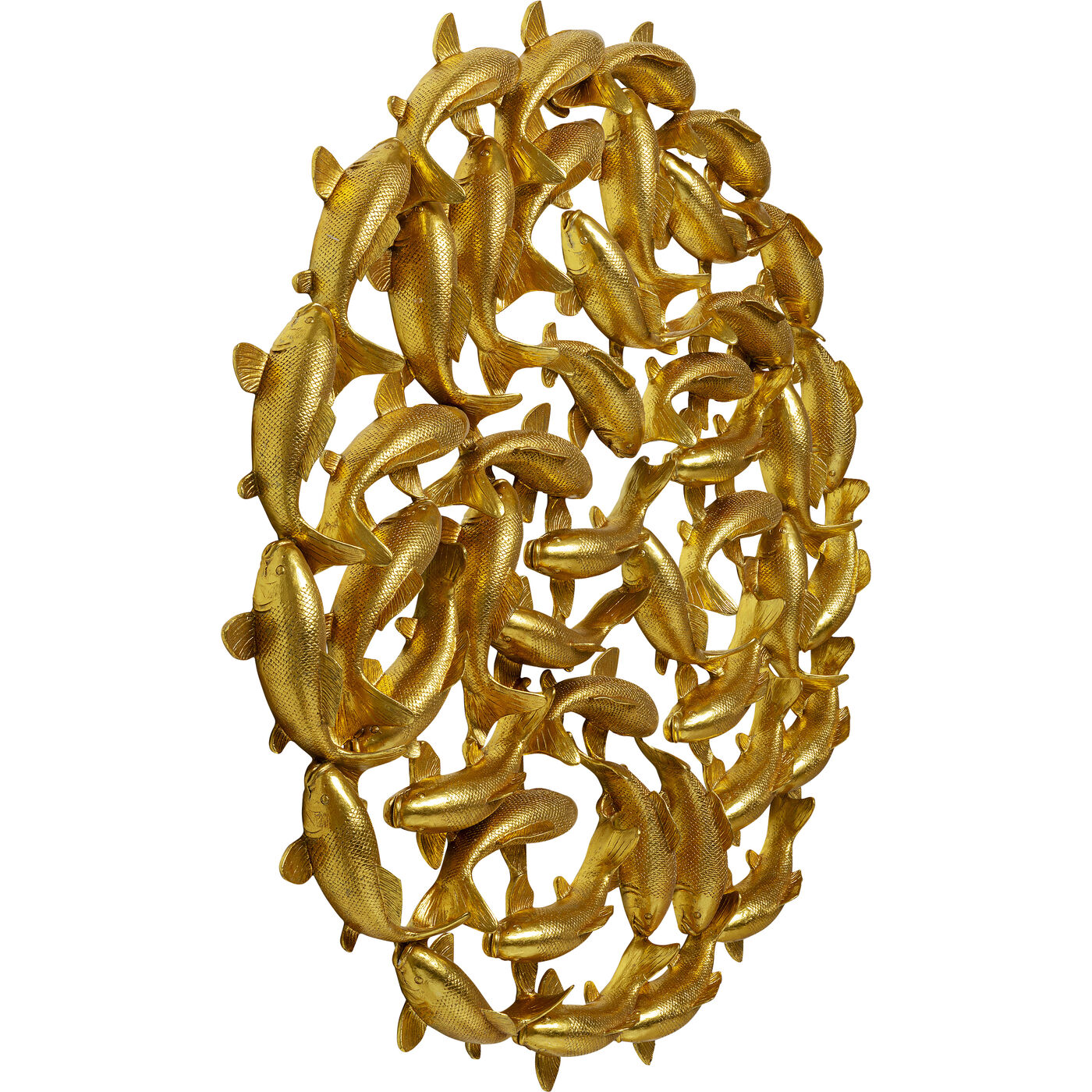 Объект настенный School of Koi Gold Ø160 см от KARE Design