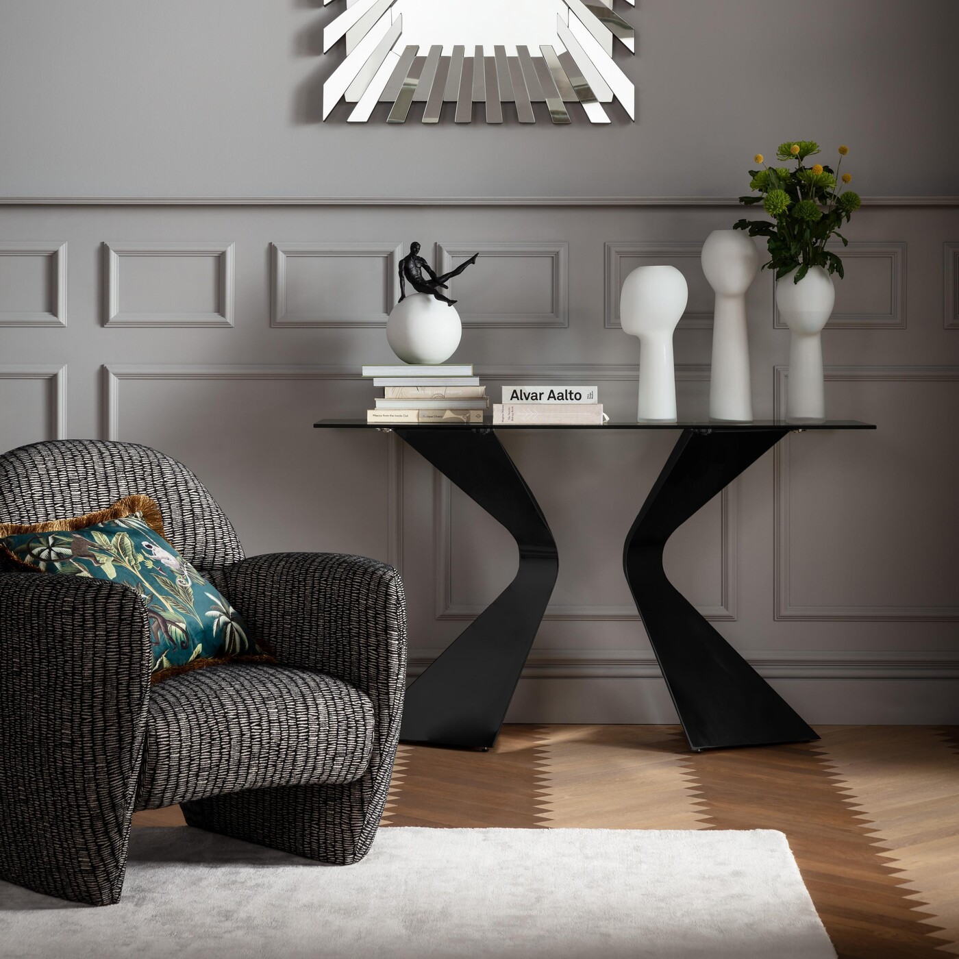Консоль Gloria Black Keramik 140x81 см от KARE Design